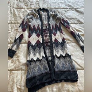 Long sweater cardigan